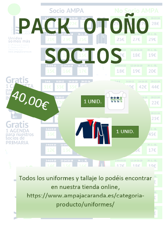 Oferta PACK OTOÑO SOCIOS
