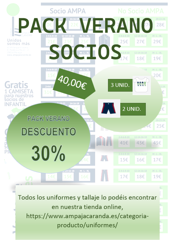 Oferta PACK VERANO SOCIOS